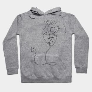 Heart is charging Hoodie